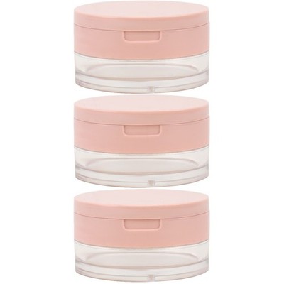  Set of 3 Spiegelpuderbehälter Puderquaste-Reiseetui Beauty-Schwammhalter