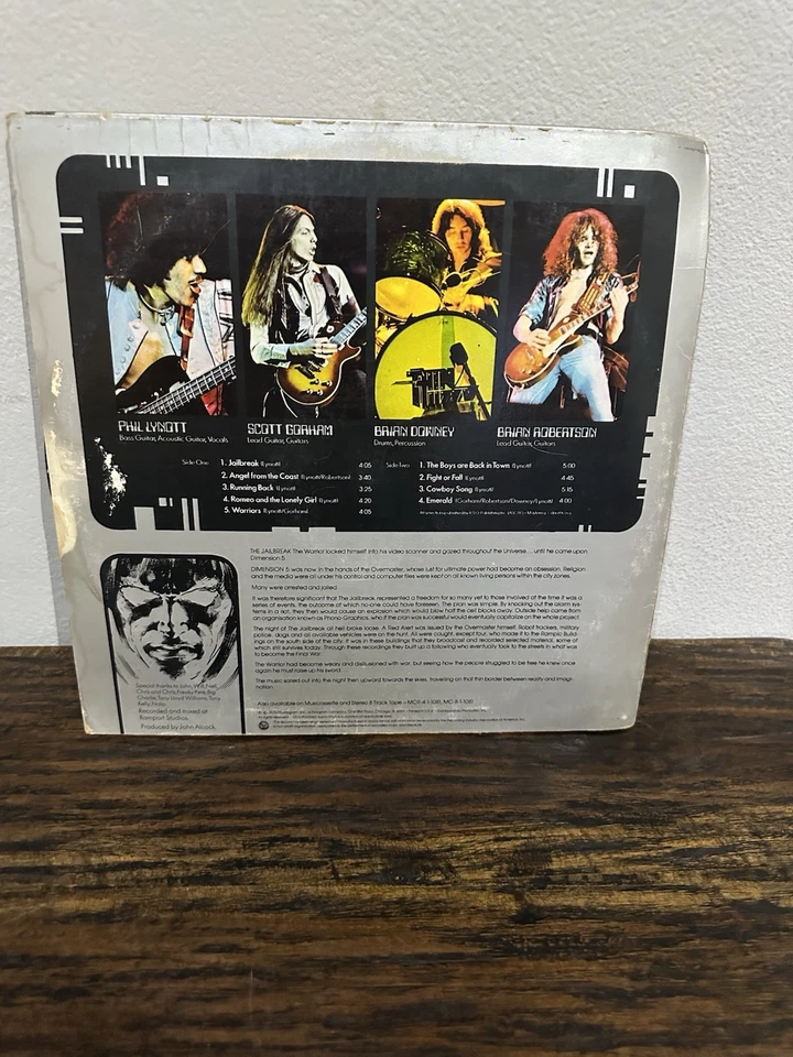 Thin Lizzy Jailbreak Vinyl LP Record 1976 SRM-1-1081 Boys Are Back In Town Foto 4 de 4