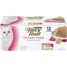 Purina Fancy Feast Classic Pate Wet Cat Food Chicken, 3 Oz Cans 12 pack