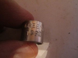 Rare 1992 DUCKS UNLIMITED GREENWING BIRD LEG BAND