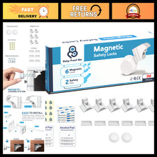 Magnetic Child Safety Cabinet Locks - 6-Pack, Baby Proofing Home Safety Solution