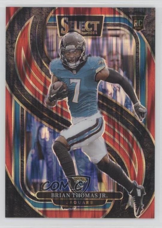 2024 Panini Select Premier Level Red Shock Prizm /249 Brian Thomas Jr #143 1k7h
