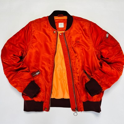 Lee Vintage 90s Bomberjacke Alpha Industries Nike Style Damen orange M / L