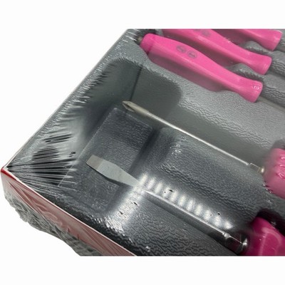 Snap On Tools Pink Hard Handle Screwdriver and Mini Pry Bar Set