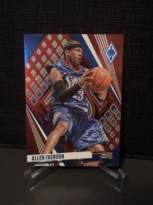 2023-24 Panini Phoenix - Allen Iverson #8 Red 199/199 Bookend 1/1