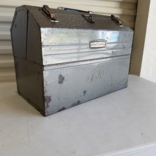 Vtg Craftsman 6536 Tool Box Cantilever Lockable Tombstone Chest Crown Emblem