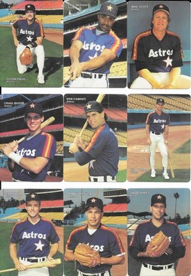 1990 Mother's Cookies Houston Astros TC Lot of 19 Craig Biggio Ken Caminiti