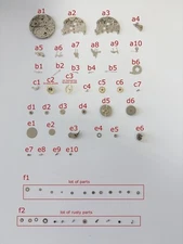 Jaeger LeCoultre Cal 814 Memovox Alarm Movement Part Balance Fork Barrel Wheel