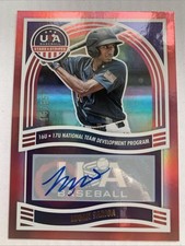 2024 Panini Stars and Stripes National Signatures Logan Sariga #NTS-LS Red /65 