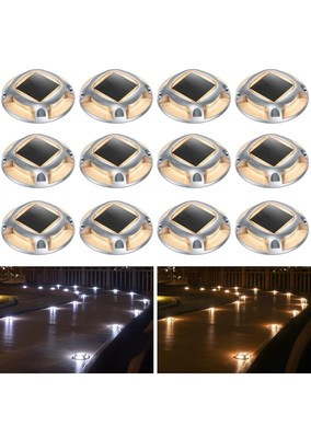 #ad #ad AGPTEK Solar Driveway Lights Outdoor 12 Pack 2 Color Modes LED Deck Dock Marine $79.99