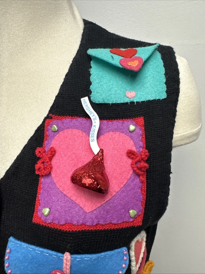 Chaleco de Colección Michael Simon Colorido Corazón Patchwork San Valentín Talla Mediana Foto 2 de 4