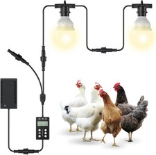 Chicken Coop LED Light with Timer Automatic Daylight Extender Lamp  New/Open Box