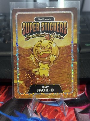 Veefriends Spectacular Super Stickers Jolly Jack-O Gold On Gold Match #33/55