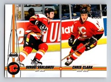 2000-01 Pacific Hockey #74 SERGEI VARLAMOV / CHRIS CLARK Calgary Flames Rookie