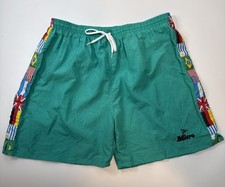Vintage Mitre International Flags Soccer Shorts Football Teal Adult Size XL
