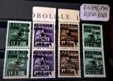 1945 FIUME 4 COPPIE Occupazioni RIJEKA 03 V 1945  N.VA MNH MOLTO FRESCA RARA BDF