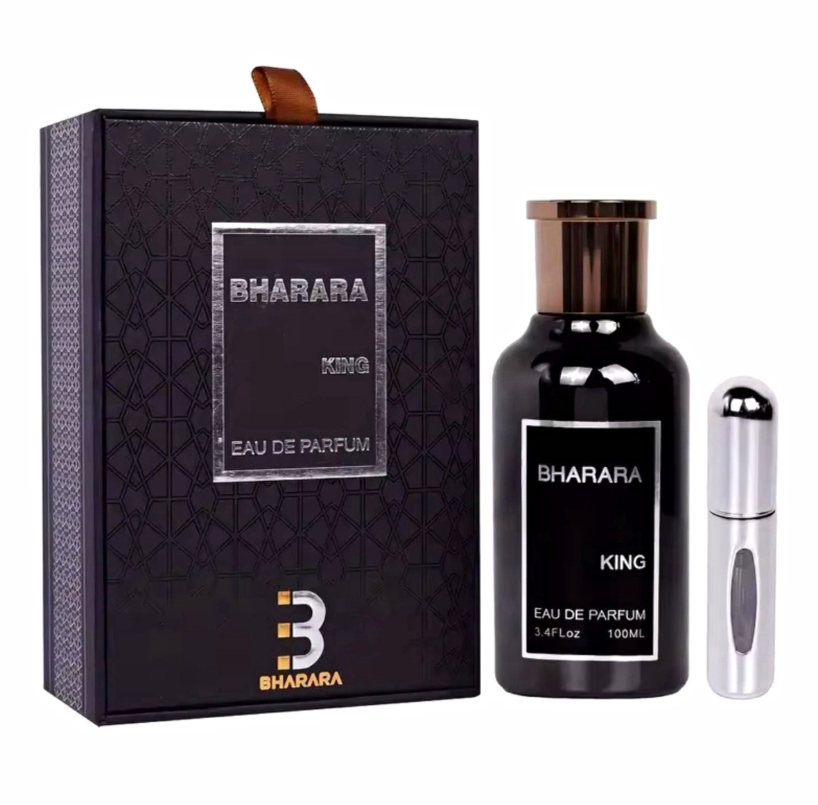 Bharara King Eau de Parfum Spray Mens Cologne 3.4 fl oz / 100 mL W travel spray