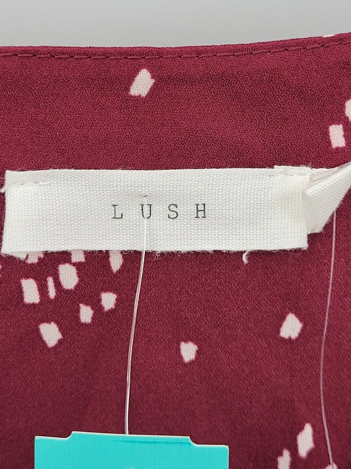 Blusa Top Lush Anthropologie para Mujer Plus 2X Granate Warren Cuello Dividido Popover Foto 4 de 4