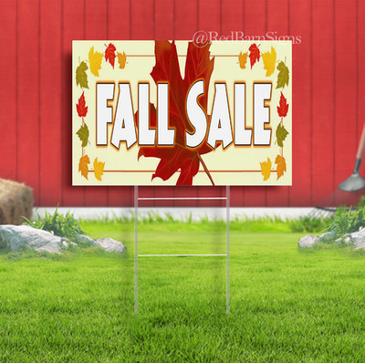 FALL SALE Indoor Outdoor Yard Sign with metal stakes