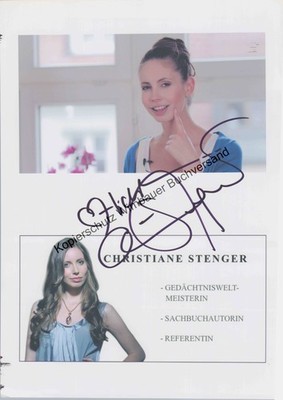Original Autogramm Christiane Stenger /// Autograph signiert signed signee Steng