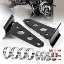 Motorcycle Headlight Bracket with Clamps Motorcycle Headlight Mounting Brackets