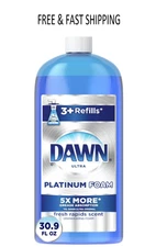 Dawn Direct Foam Dish Soap, Dishwashing Liquid, Grease Removal,Fresh Rain,915 mL