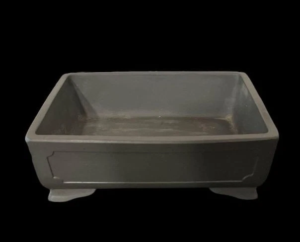 Japanese Bonsai pot TOKONAME SHIDEI Unglazed Rectangular shape Small size W15cm - Image 3 of 4