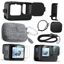 OKFUN Accessories Kit for Go Pro Hero12/Hero11/Hero10/Hero9 Black,Carrying 