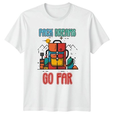 Pack Dreams Go Far T-Shirt Backpacking Camping Geburtstag Geschenk für Sie und Ihn