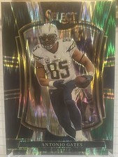 2025 Select Football Antonio Gates Black & Green Shock Prizm #150 Chargers