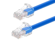Monoprice Cat6A Component Level Patch Cable 2 Feet Blue UTP 24AWG 500MHz RJ45