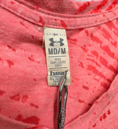 Under Armour Shirt Damen Medium Pink UA Tech Twist V-Ausschnitt Loose Fit Heat Gear - Bild 3 von 5