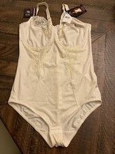 Maidenform 42 C Firm Control Lace Bodybriefer 1456 Body Shapeware Cream NWT New