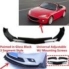 Add-on Universal For 2006-2012 Mazda MX-5 MX5 Black Front Bumper Lip Splitter