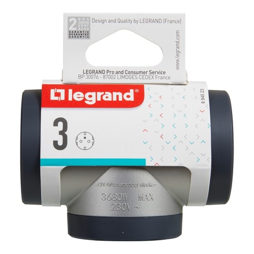 Adattatore contatto multiplo 3x 2x distributore Shuko spina multipla Legrand - Foto 28 di 82
