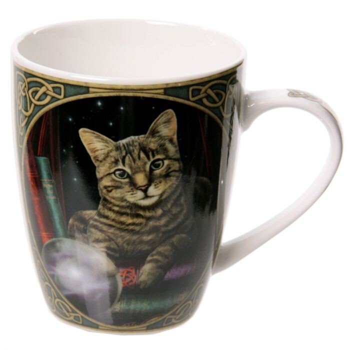 LISA PARKER FORTUNE TELLER CAT PORCELAIN TEA COFFEE MUG