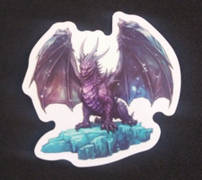 Colorful Mystical Guardian Dragon Sticker 1 7/8" x 2" B 