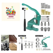 Hand Press Grommet Machine Tarp Grommet Tool Kit Heavy Duty Grommet Press wit...