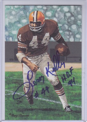 Leroy Kelly AUTO Signed Goal Line Art Card GLA Beckett BAS Authenticated HOF