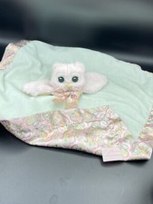 Owl Bearington Baby Collection Lovey Security Blanket Satin Edge  Back 19  Sq