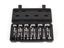 Yonico 41160S Forstner Drill Bit Set 16 Piece with Case 3/8-Inch Shank Hardwo...