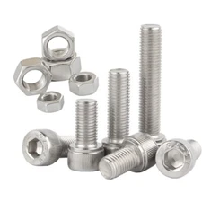 A2 Stainless Fine Thread Allen Key Bolt Hex Socket Cap Screws Hex Nut M6M8M10M12