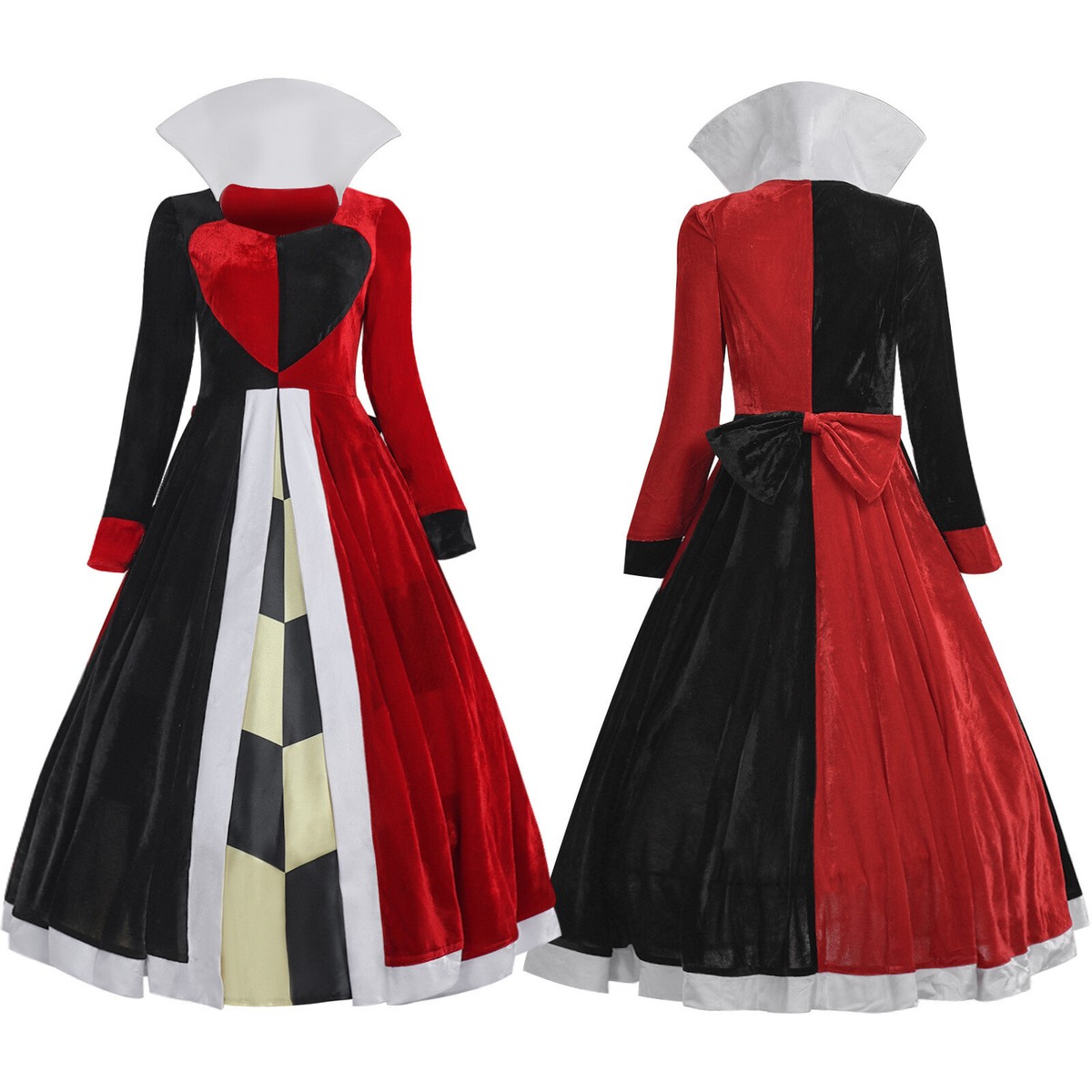 N1720 Red Queen Of Hearts Womens Alice In Wonderland Book - Foto 5