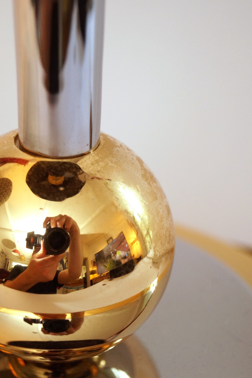 Art Deco Desk Lamp "VANDENBERGH" Unique Design Chrome Brass Lamp