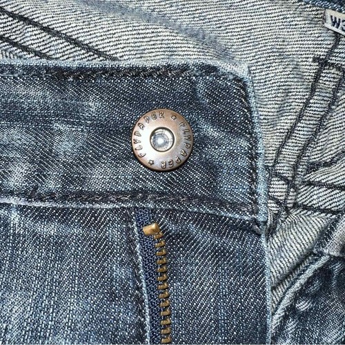 Flypaper Men’s Bootcut Blue Jeans Size 38x30 Distressed - Picture 6 of 10