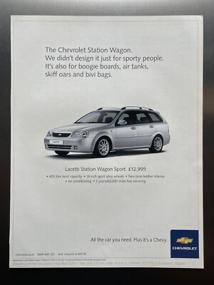 Original Chevrolet Lacetti Station Wagon Sport Advert. 2005 Advertisement