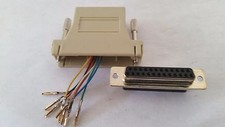 MODULAR ADAPTER DB25F TO RJ45 GOLD PINS RS232 IVORY
