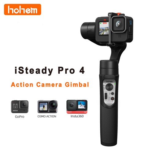 Hohem ISteady Pro 4 3-Axis Gimbal For GoPro 12-6, DJI Osmo & More - 365g Lightweight Stabilizer
