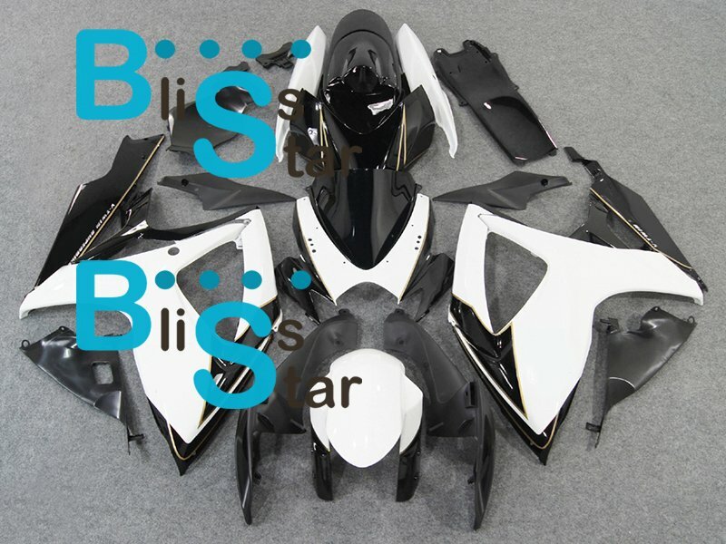 White Black GSXR600 Fairing Fit SUZUKI GSX-R600 GSX-R750 2006-2007 44 A7 image