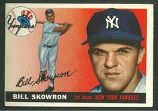 1955 Topps #22 Bill Skowron Vintage Baseball Card New York Yankees 1st Base 1B